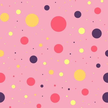 Parlak 25 renkli lekeli Dikişsiz desen arka plan getiriliyor klasik renkli lekeli