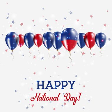 Haiti Bağımsızlık günü pırıl pırıl vatansever Poster Mutlu Bağımsızlık günü kartı Haiti bayraklı