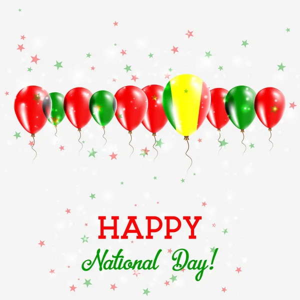 Mali Bağımsızlık günü pırıl pırıl vatansever Poster Mutlu Bağımsızlık günü kartı Mali bayraklı