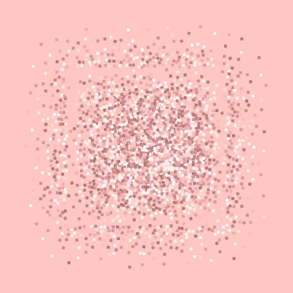 Pink gold glitter Square frame with pink gold glitter on pink