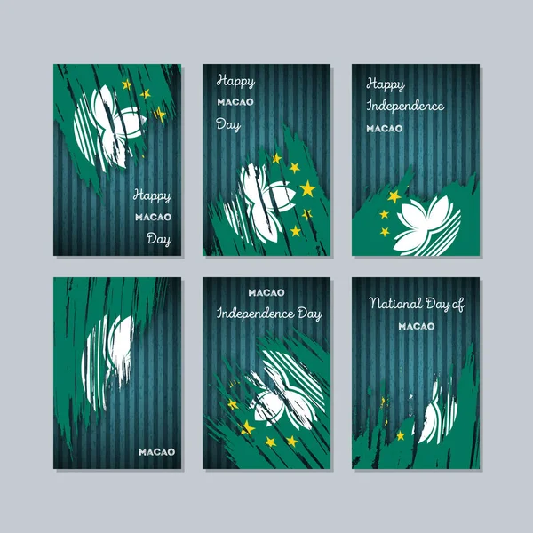 Makao vatansever kartları için Milli Günü ifade fırça darbesi kara günü ulusal bayrak renklerde