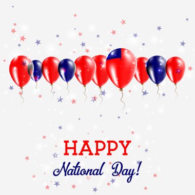 Samoa Bağımsızlık günü pırıl pırıl vatansever Poster Mutlu Bağımsızlık günü kartı Samoa bayraklı