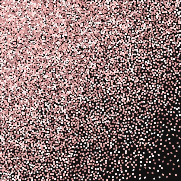 Абстрактные блёстки из розового золота на черном фоне — стоковый вектор
