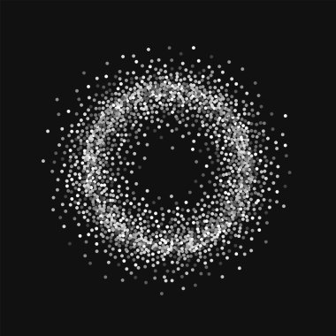 Siyah arka planda harika vektör yuvarlak altın glitter ile altın glitter küçük daire kare yuvarlak