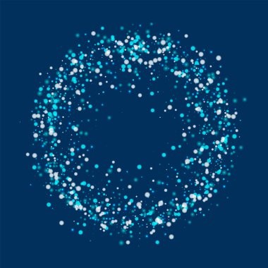 Arka plan beyaz atlı ile derin mavi şaşırtıcı yağan kar yağan kar daire kare şaşırtıcı