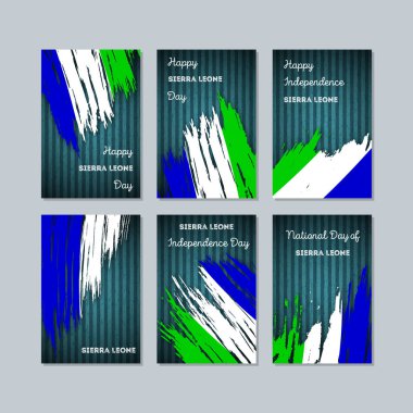 Sierra Leone vatansever kartları Milli Günü ifade fırça darbesi ulusal bayrak renk için