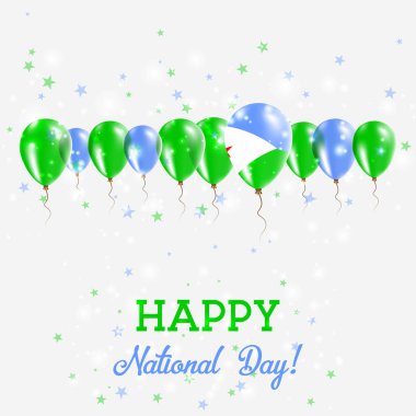 Cibuti Bağımsızlık günü pırıl pırıl vatansever Poster Mutlu Bağımsızlık günü kartı Cibuti ile