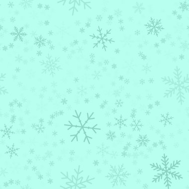 Mavi mavi kar taneleri seamless modeli turkuaz Noel arka planda kaotik dağınık