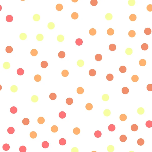 Vzor bezešvé barevné puntíky na bílém 21 pozadí příjemné klasické barevné puntíky — Stockový vektor