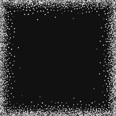 Siyah arka planda fantastik vektör yuvarlak altın glitter ile yuvarlak altın glitter kaotik çerçeve