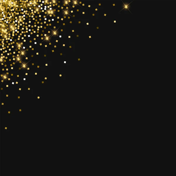 Sparkling gold Left right corner with sparkling gold on black background Marvelous Vector