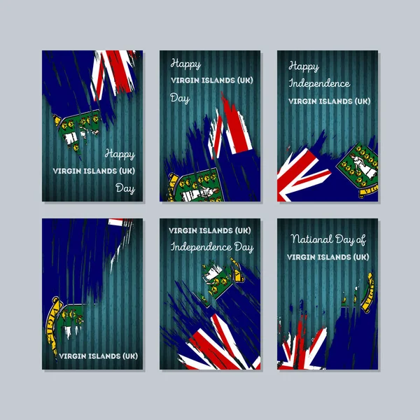 Virgin Adaları İngiltere'de vatansever kartları için Milli Günü ifade fırça darbesi ulusal bayrak