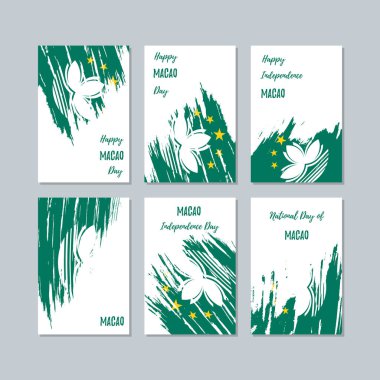 Makao vatansever kartları Milli Günü ifade fırça darbesi beyaz Milli bayrak renk için