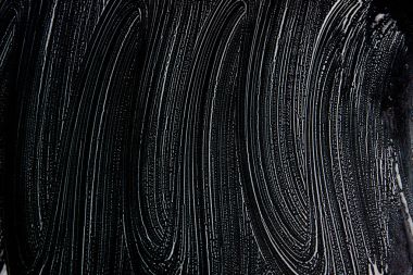 Beyaz sabun doku siyah arka planda el yapımı hipster köpük doku üstün beyaz köpük