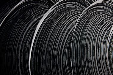 Beyaz sabun doku Sightly beyaz köpük üzerinde siyah arka plan el yapımı hipster köpük doku soyut