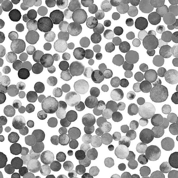Warna air pola confetti mulus Tangan dicat lingkaran dingin Lingkaran confetti Air berwarna abu-abu — Stok Foto