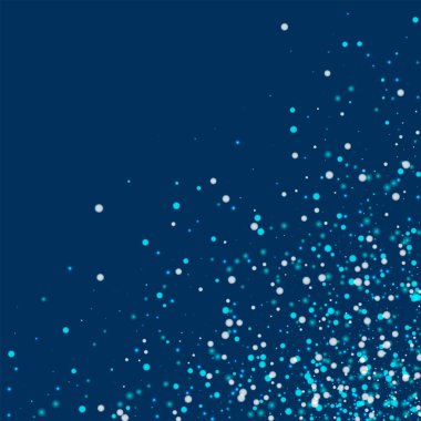 Şaşırtıcı düşen kar dağınık sağ alt köşedeki şaşırtıcı yağan kar ile derin mavi