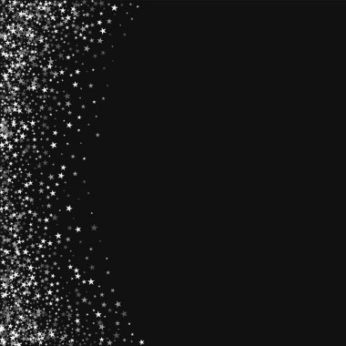 İnanılmaz düşüyor yıldız soyut Sol Kenarlık siyah arka planda manyetik inanılmaz düşüyor yıldızlarla