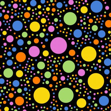 Renkli lekeli seamless modeli siyah 2 arka plan Sightly klasik renkli lekeli