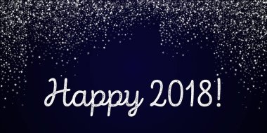 Happy 2018 tebrik kartı Amazing sabit yıldız Amazing sabit yıldız derin mavi arka plan