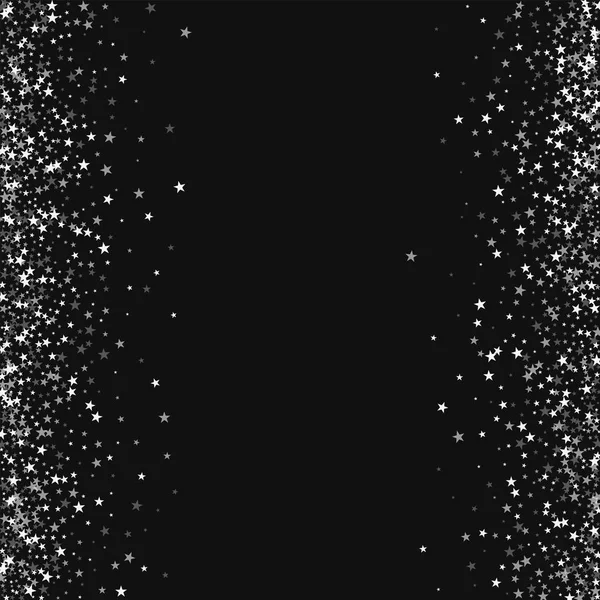 Дивовижні падаючі зірки безладним кордону з дивовижною падіння зірки на чорному тлі отримання вектор — стоковий вектор