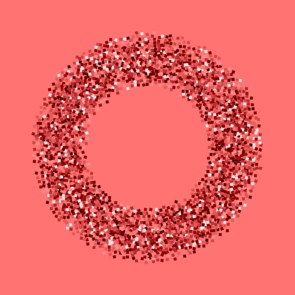 Kırmızı altın glitter simit çerçeve ile pembe arka plan adil vektör çizim üzerinde kırmızı altın glitter
