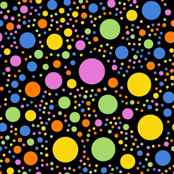 Renkli lekeli seamless modeli siyah 2 arka plan Sightly klasik renkli lekeli