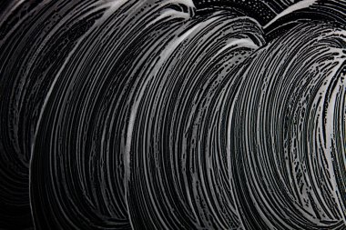 Beyaz sabun doku çok güzel beyaz köpük üzerinde siyah arka plan el yapımı hipster köpük doku soyut