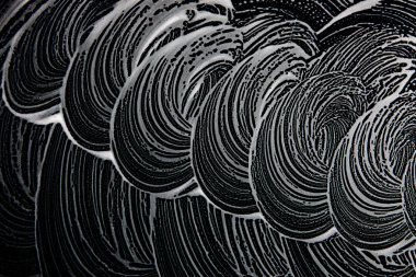 Beyaz sabun doku Bewitching beyaz köpük siyah arka planda el yapımı hipster köpük doku