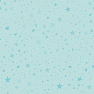 Turkuaz seamless modeli üzerinde açık mavi renkli nefis rastgele dağılmış sonsuz yıldız