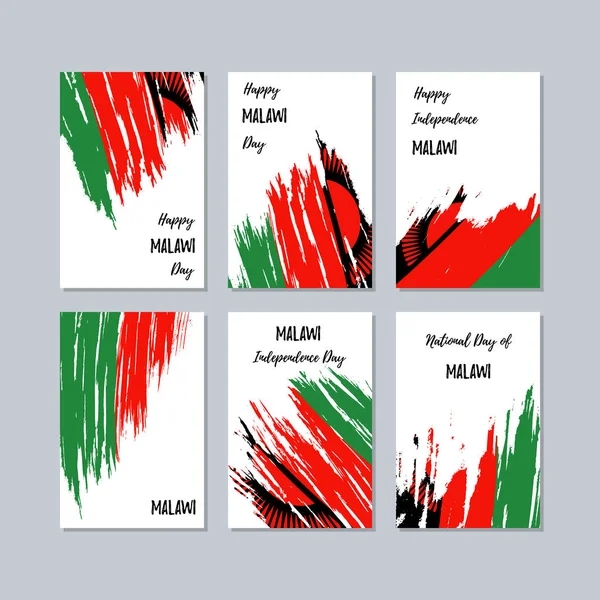 Malavi Milli Günü ifade fırça darbesi beyaz Milli bayrak renk için vatansever kartları