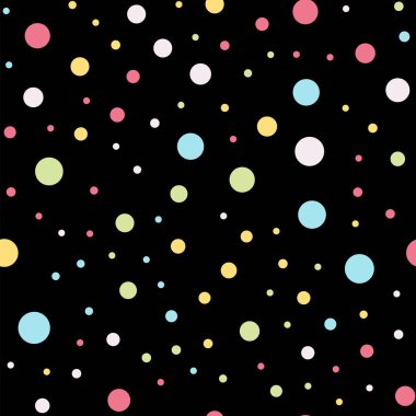 Renkli lekeli seamless modeli siyah 4 arka plan görkemli klasik renkli lekeli