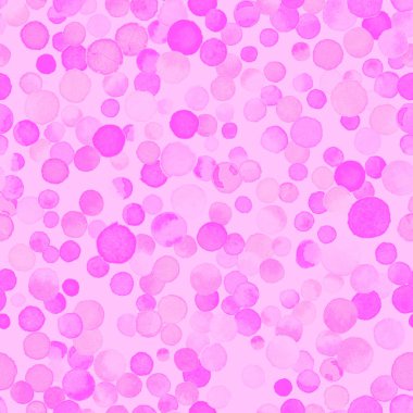 Suluboya konfeti seamless modeli el zarif boyalı daireli suluboya konfeti daire