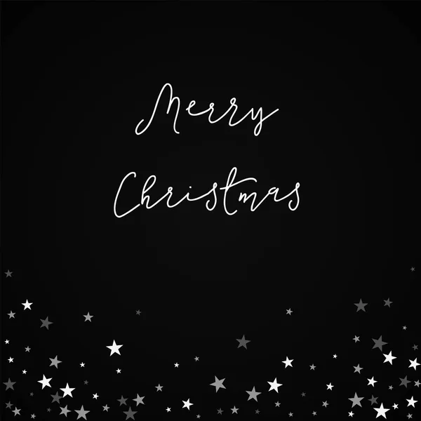 Веселого Різдва Вітальна листівка випадковий падаючі зірки фон випадковий падаючі зірки на чорному — стоковий вектор