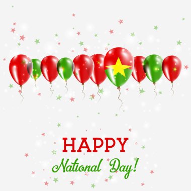 Burkina Faso Bağımsızlık günü pırıl pırıl vatansever Poster Mutlu Bağımsızlık günü kartı Burkina ile