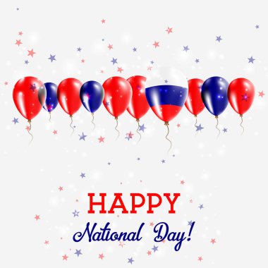 Rusya Federasyonu Bağımsızlık günü pırıl pırıl vatansever Poster Mutlu Bağımsızlık günü kartı ile