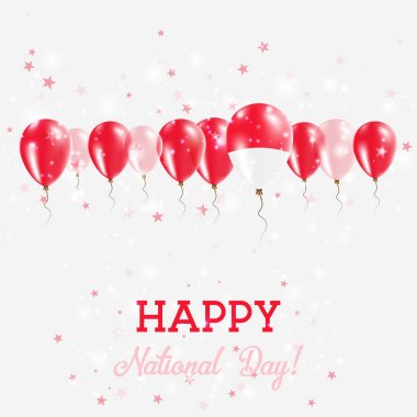 Monaco Bağımsızlık günü pırıl pırıl vatansever Poster Mutlu Bağımsızlık günü kartı Monaco bayrağı ile