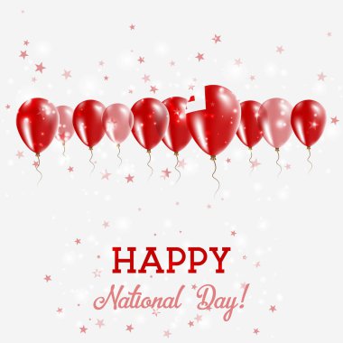 Tonga Bağımsızlık günü pırıl pırıl vatansever Poster Mutlu Bağımsızlık günü kartı Tonga bayraklı