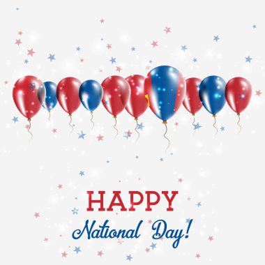 Moğolistan Bağımsızlık günü pırıl pırıl vatansever Poster Mutlu Bağımsızlık günü kartı Moğolistan ile