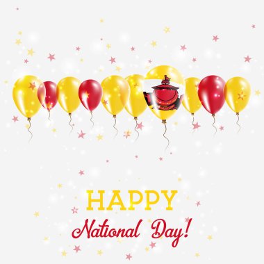 Brunei Darussalam Bağımsızlık günü pırıl pırıl vatansever Poster Mutlu Bağımsızlık günü kartı ile