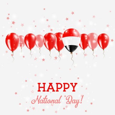 Yemen Bağımsızlık günü pırıl pırıl vatansever Poster Mutlu Bağımsızlık günü kartı Yemen bayraklı