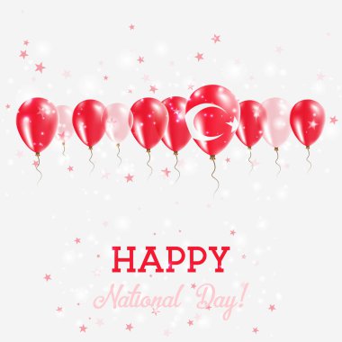 Türkiye'de Bağımsızlık günü pırıl pırıl vatansever Poster Mutlu Bağımsızlık günü kartı Türkiye bayraklı