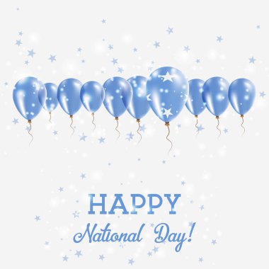 Mikronezya Federal Devletleri Bağımsızlık günü pırıl pırıl vatansever Poster Mutlu Bağımsızlık günü