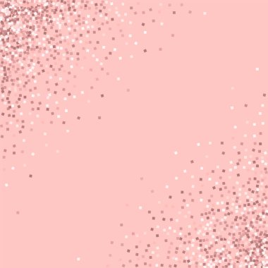 Pembe altın glitter dağılım soyut ile köşeleri pembe altın parlak pembe arka plan güzel