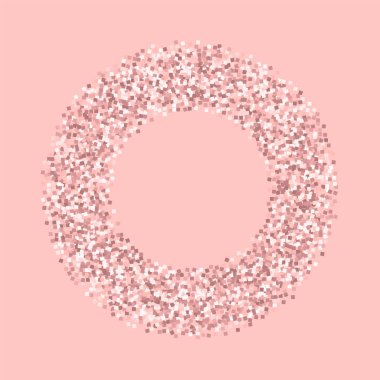 Pembe altın glitter simit çerçeve ile pembe altın parlak pembe arka plan manyetik vektör