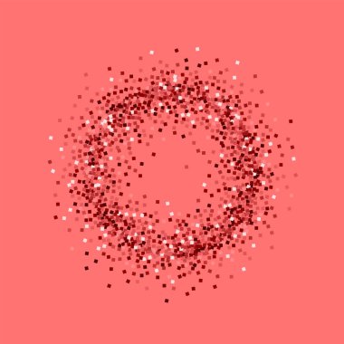 Kırmızı altın glitter küçük daire kare pembe sevimli vektör arka plan üzerinde kırmızı altın glitter ile