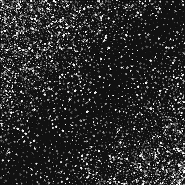 Étonnantes étoiles tombantes Modèle abstrait dispersé avec des étoiles tombantes étonnantes sur fond noir — Image vectorielle