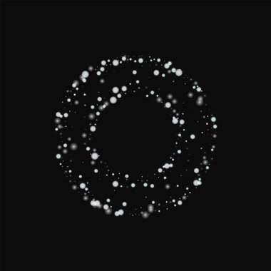 Siyah arka planda Ideal güzel yağan kar ile çerçeve güzel yağan kar simit şeklinde