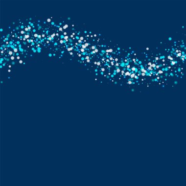 Derin mavi arka plan olağanüstü vektör üzerinde şaşırtıcı yağan kar ile şaşırtıcı düşen kar en iyi dalga