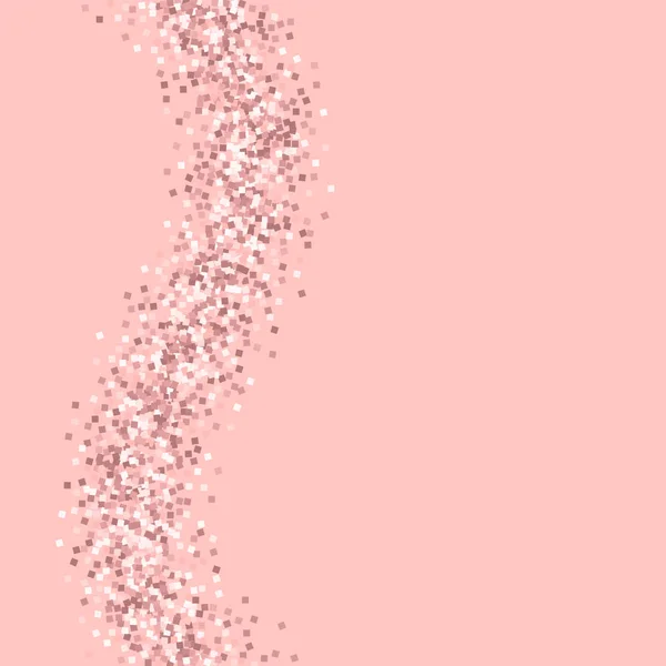 Pink gold glitter Left wave with pink gold glitter on pink background Symmetrical Vector